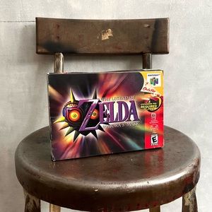 N64 Legend Of Zelda Majora’s Mask Gold Collectors Edition Complete Box Nintendo